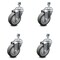 Service Caster 4 Inch Thermoplastic Rubber Wheel Swivel 1/2 Inch Threaded Stem Caster Set SCC SCC-TS20S414-TPRB-121315-4 - alternate 1